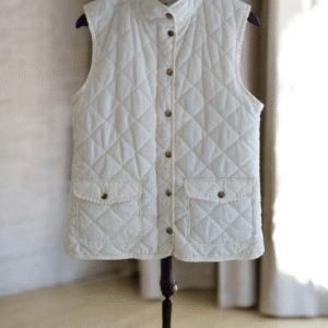 Kenar White Quilted Vest