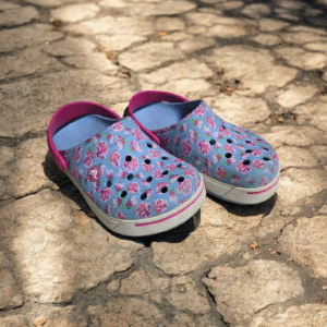 Crocs Blue Floral Shoes